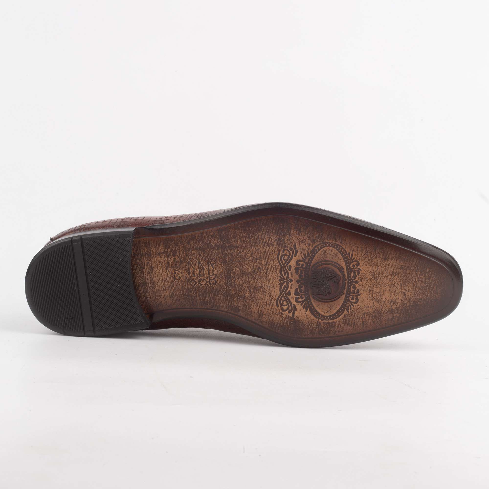 Men's Textured Brown Leather Oxford Shoes - Elegant and Stylish Formal Footwear.(V29-62) - Image 6