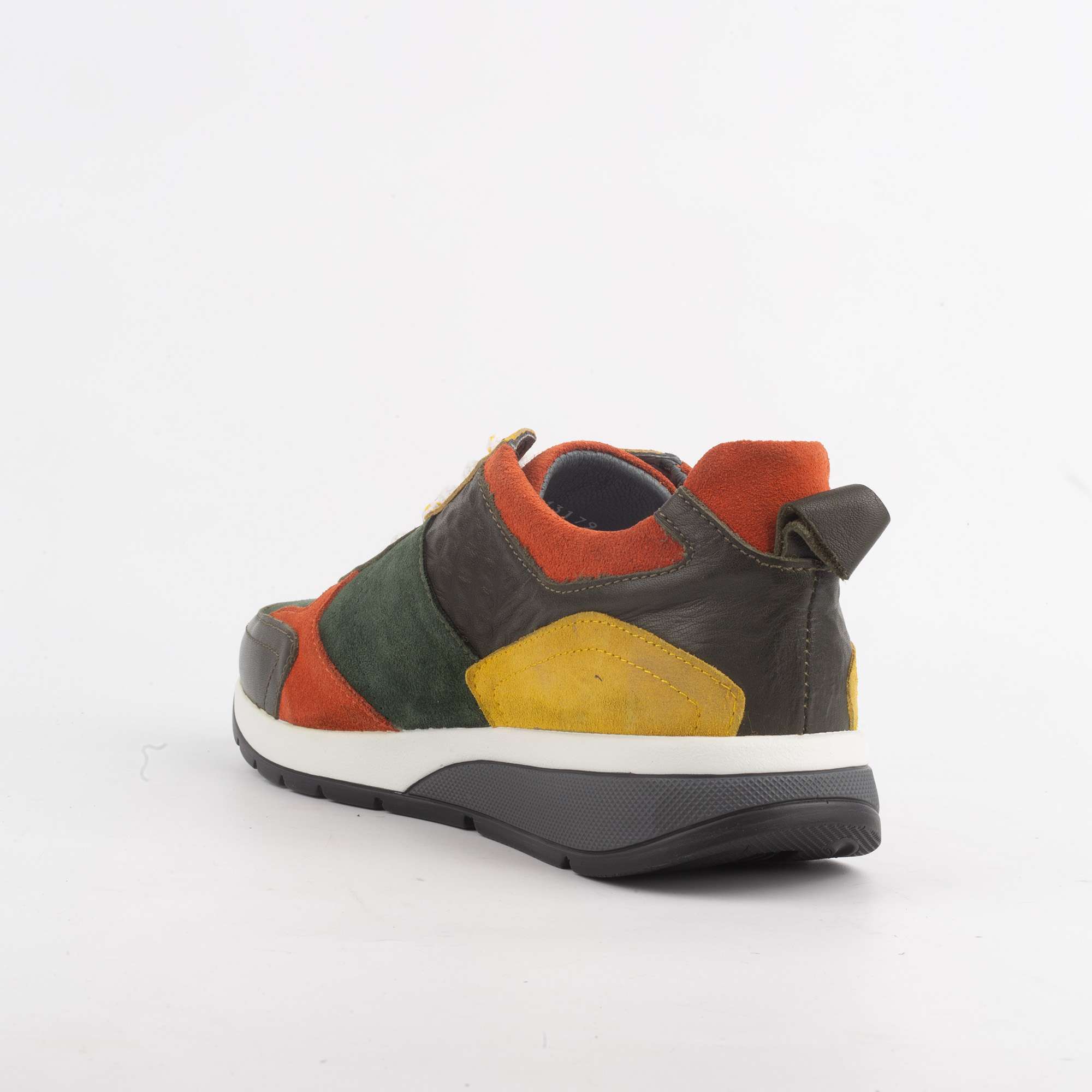 Vibrant Green, Orange, and Yellow Leather Casual Shoes - Unique & Stylish Men's Footwear (M13179) - Image 3