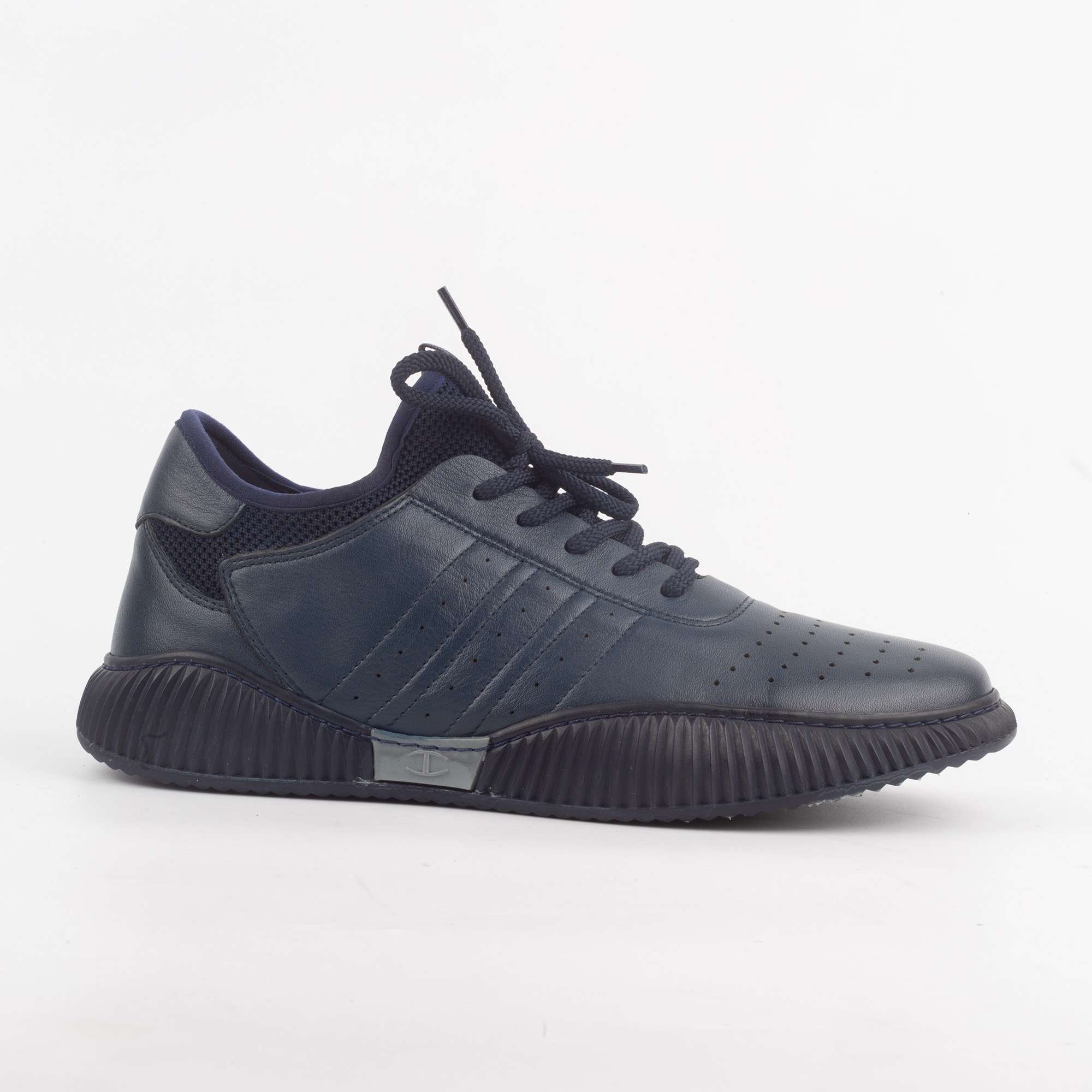 Men's Navy Blue Athletic Sneakers with Breathable Mesh and Cushioned Sole(M15451)