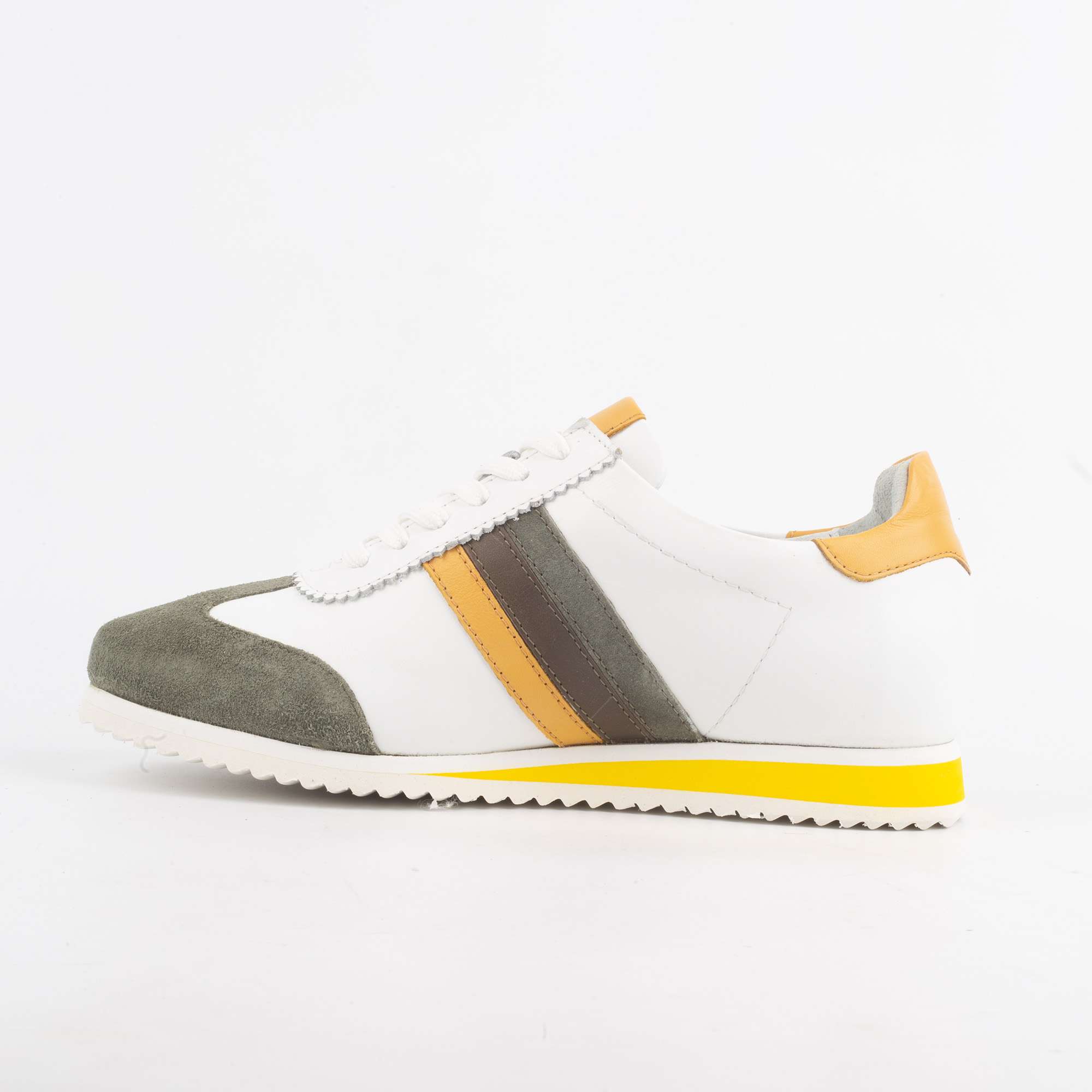 Men's Retro-Style Casual Sneakers with Leather and Suede Accents(M13051) - Image 5