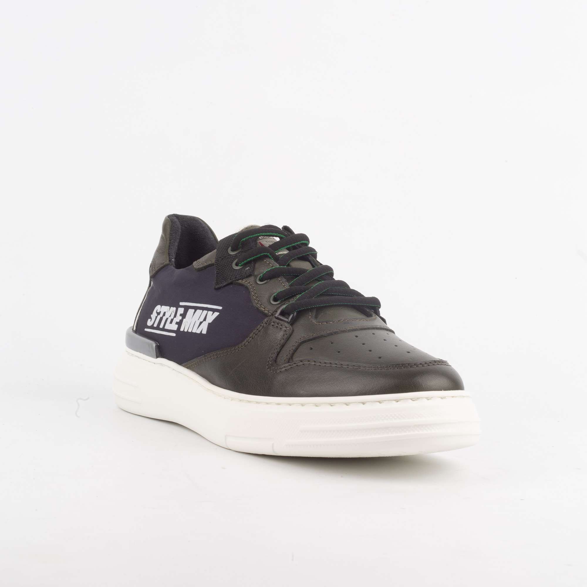 Men's Dark Green Sneakers with Style Mix Branding and Comfortable Sole (M13226) - Image 5