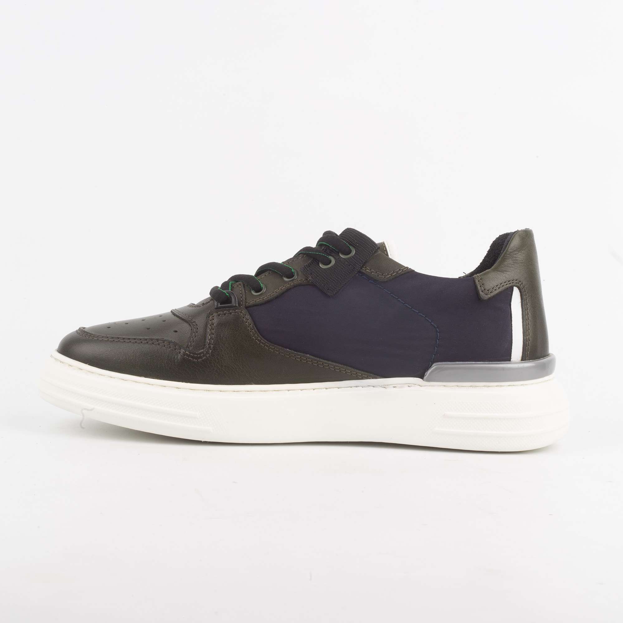 Men's Dark Green Sneakers with Style Mix Branding and Comfortable Sole (M13226) - Image 4