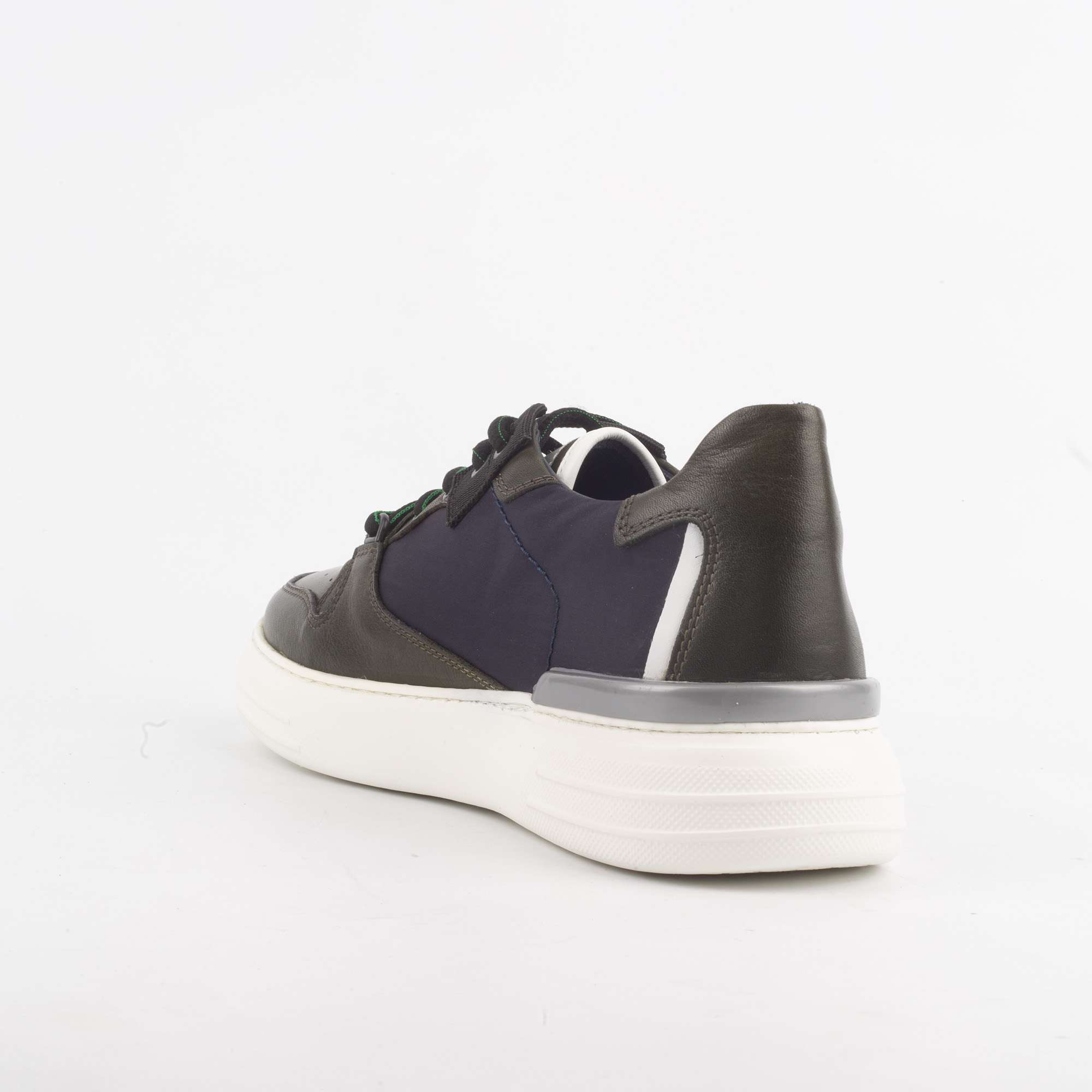 Men's Dark Green Sneakers with Style Mix Branding and Comfortable Sole (M13226) - Image 3
