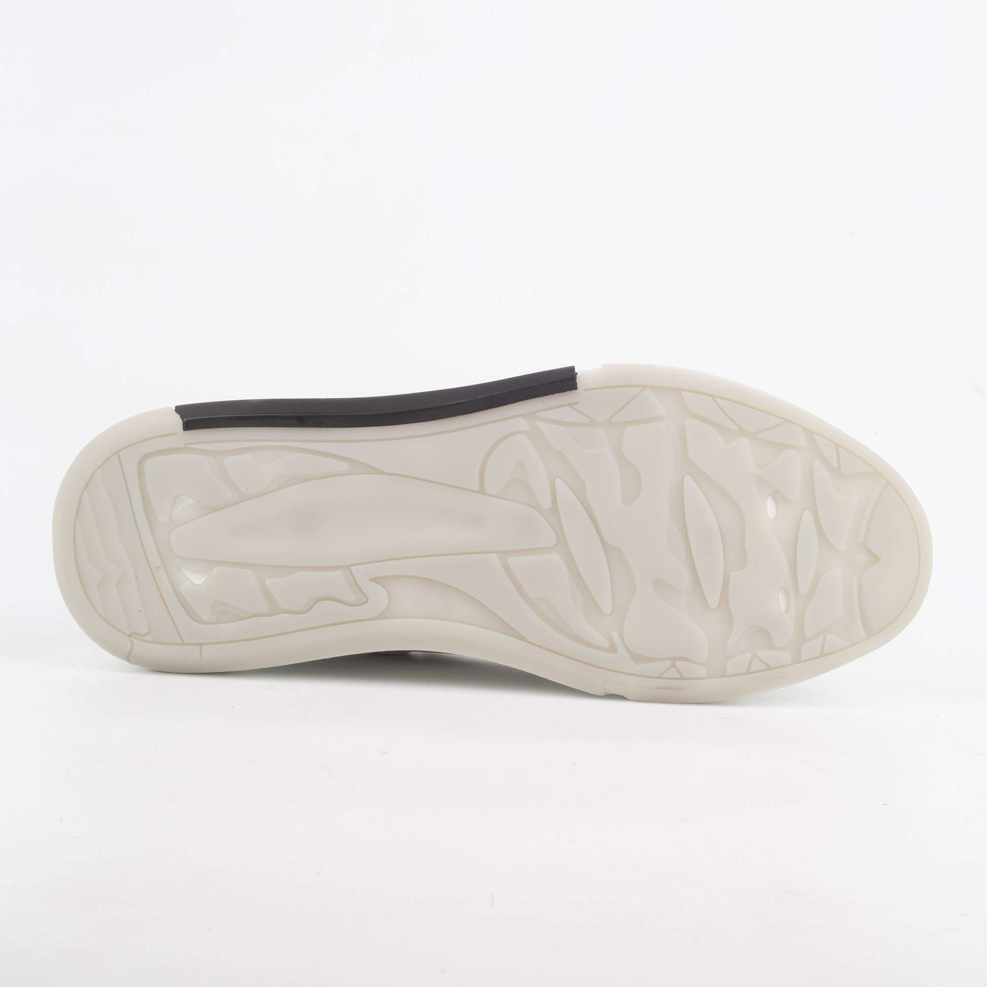 Men's White Perforated Sneakers with Breathable Leather and Bold Branding.(11241) - Image 6