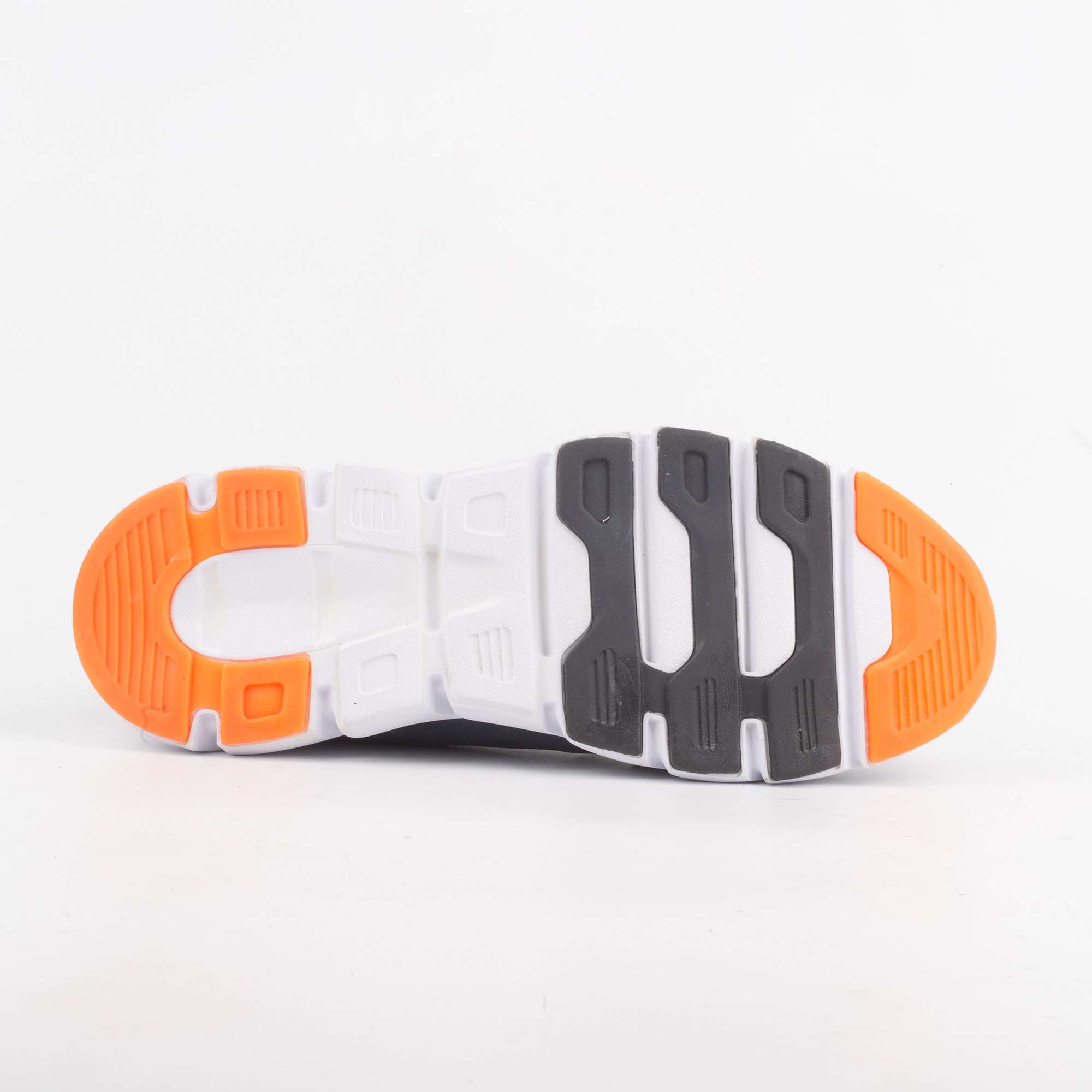 Men's Navy Blue and Orange Sneakers with Cushioned Sole and Vibrant Accents (13232) - Image 6