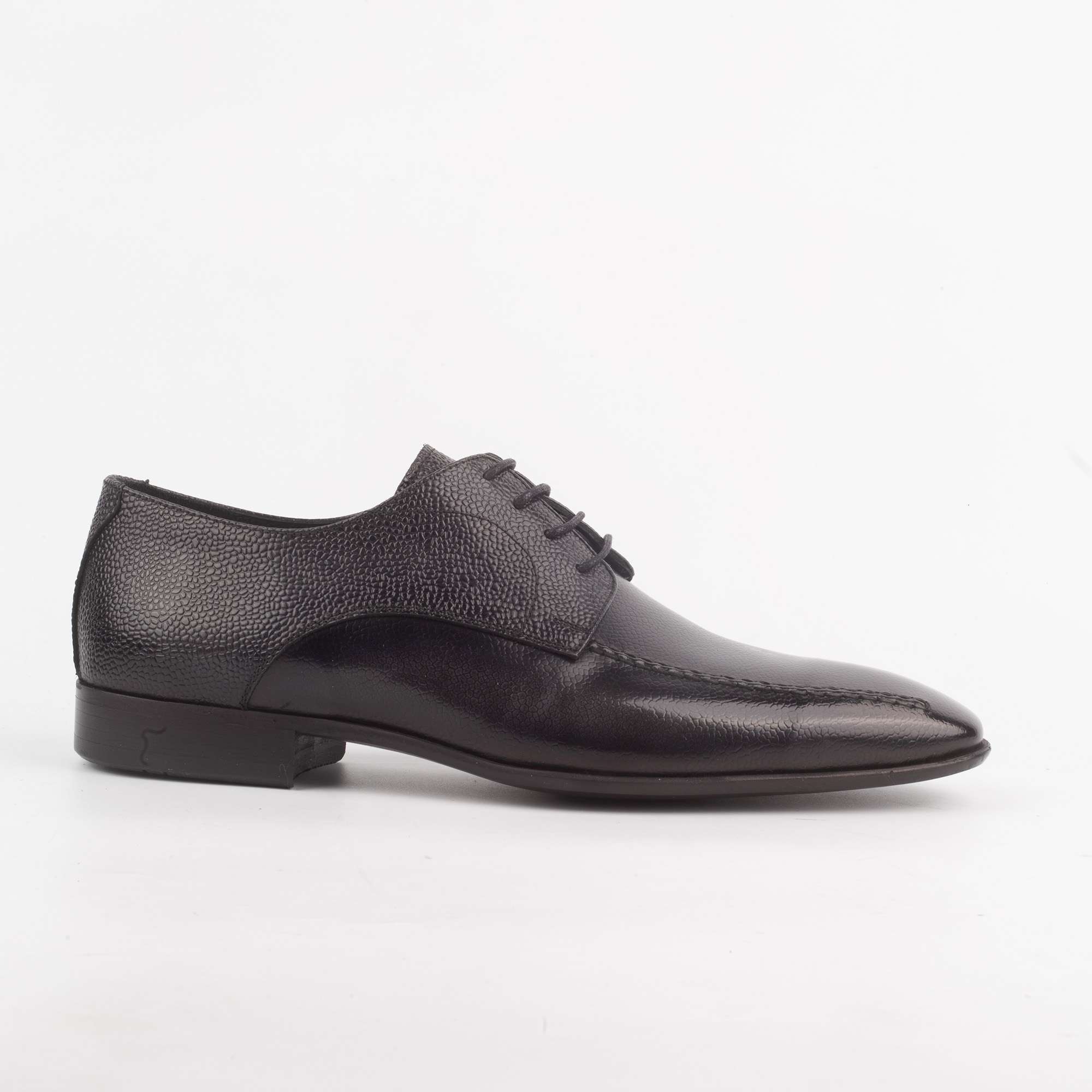 Men's Grey Leather Dress Shoes with Polished Finish and Comfortable Fit (H8302)