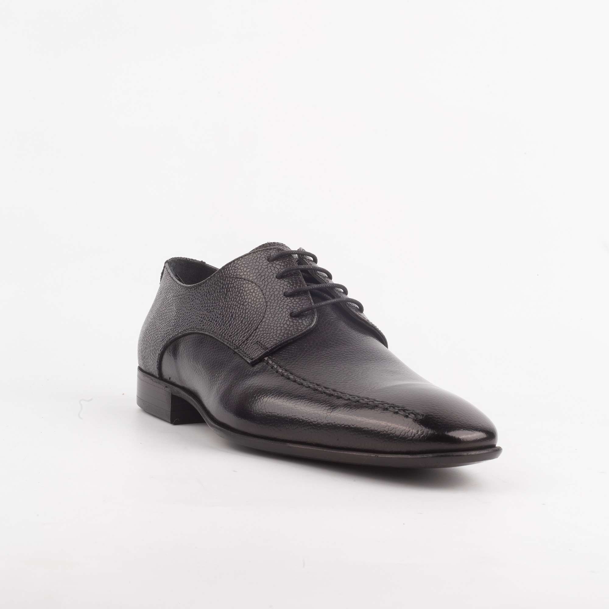 Men's Grey Leather Dress Shoes with Polished Finish and Comfortable Fit (H8302) - Image 3