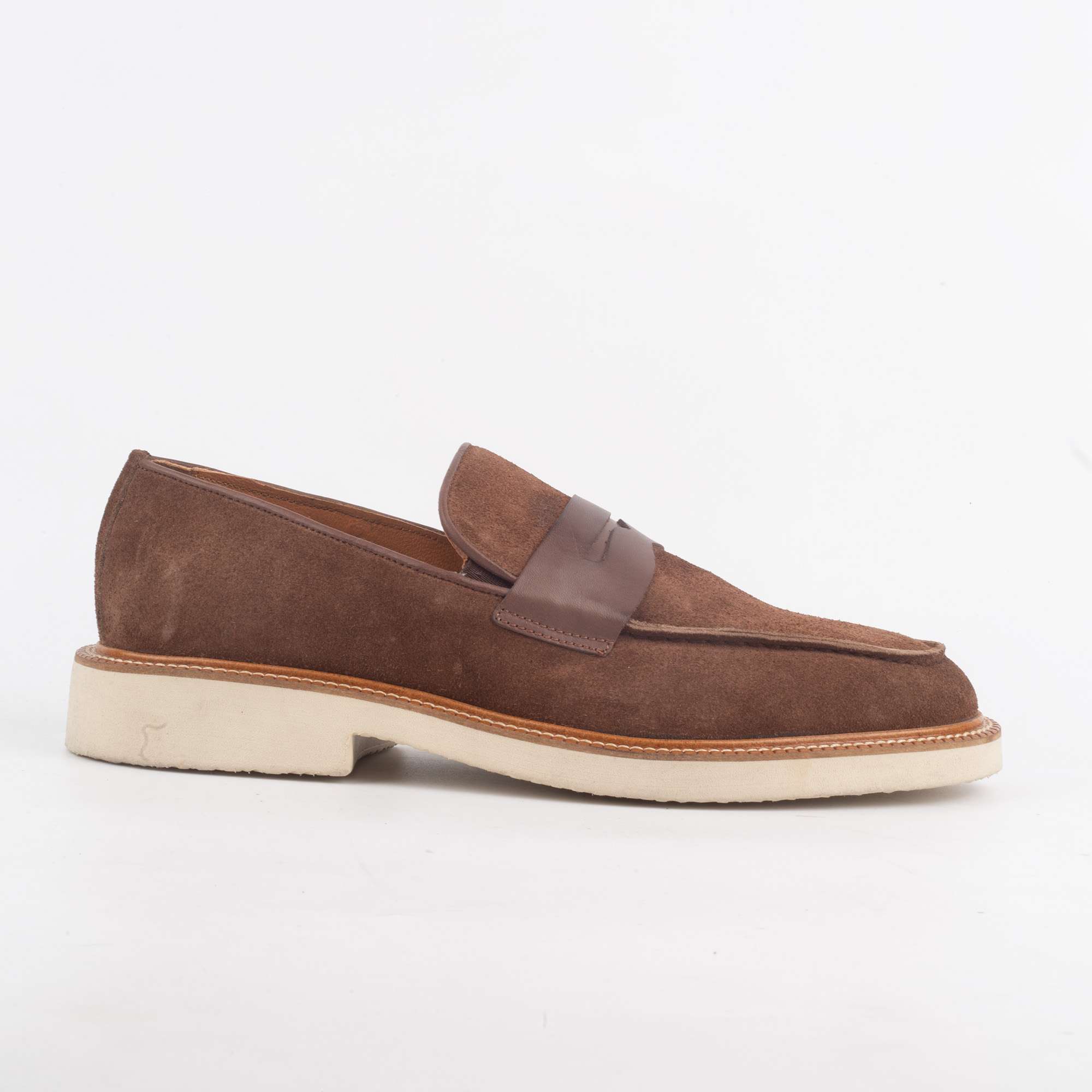 The Brown Suede Penny Loafers – Comfortable and Stylish Men’s Footwear.(V96-93)