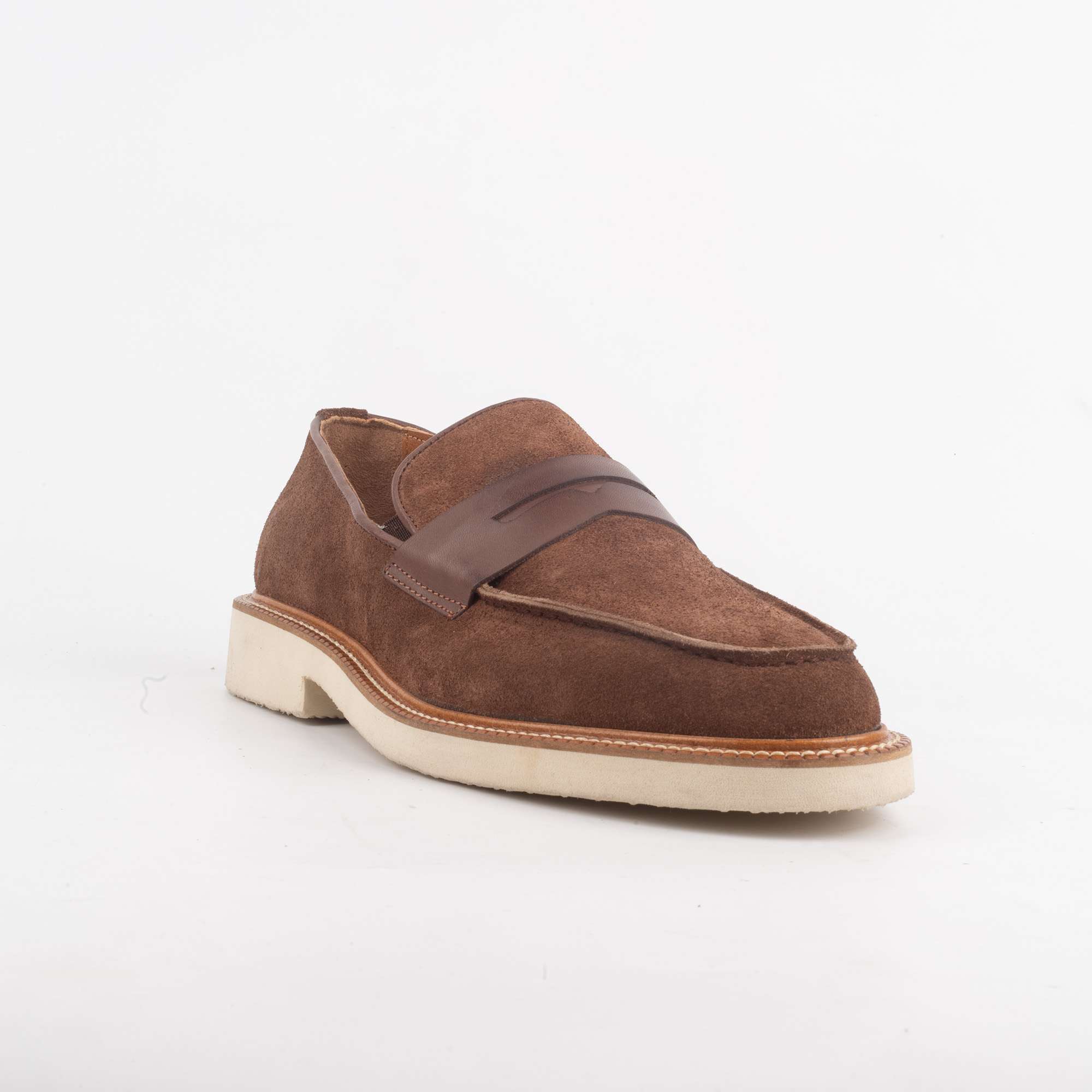 The Brown Suede Penny Loafers – Comfortable and Stylish Men’s Footwear.(V96-93) - Image 3