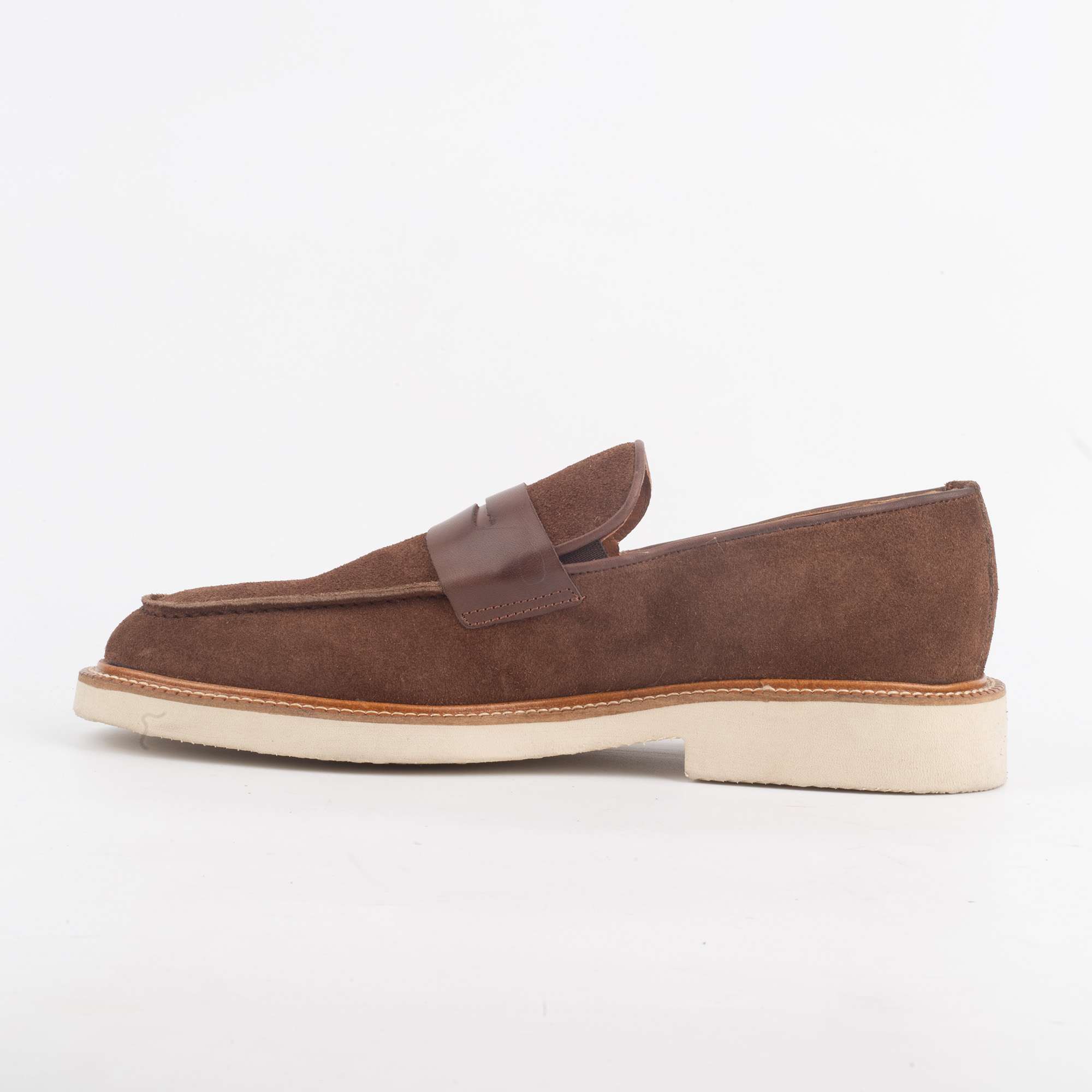 The Brown Suede Penny Loafers – Comfortable and Stylish Men’s Footwear.(V96-93) - Image 4