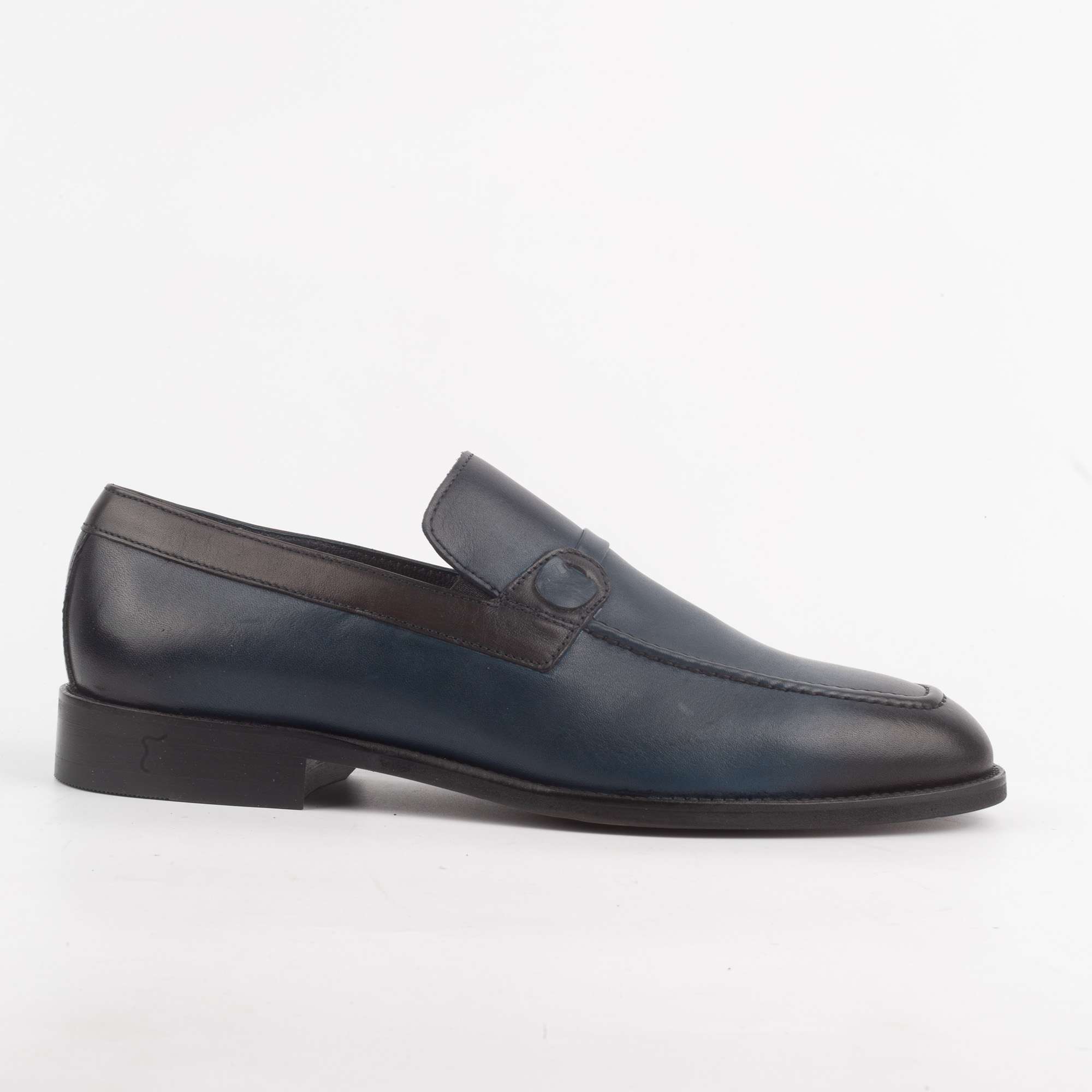 Classic Blue Leather Loafer for Men - Timeless Style with Modern Comfort(V96-110)