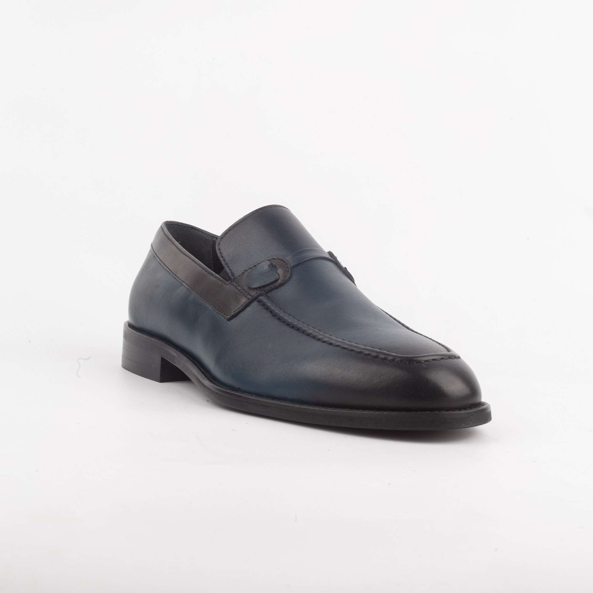 Classic Blue Leather Loafer for Men - Timeless Style with Modern Comfort(V96-110) - Image 3