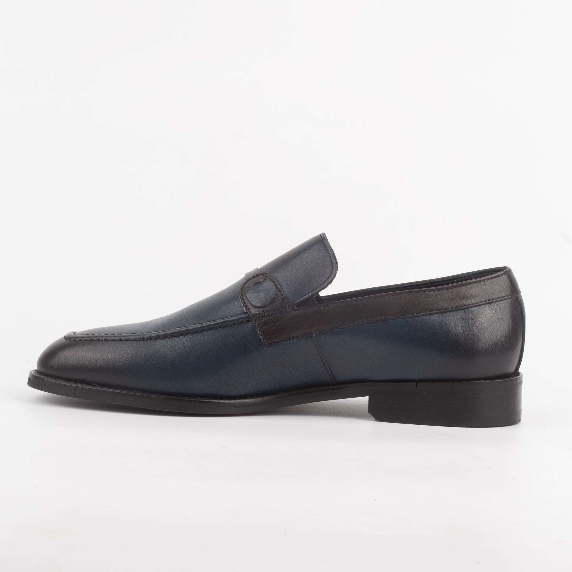 Classic Blue Leather Loafer for Men - Timeless Style with Modern Comfort(V96-110) - Image 4