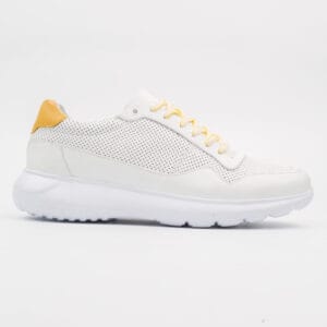 Stylish White Leather Sneaker for Men - Modern Comfort with a Clean Look (M13123)