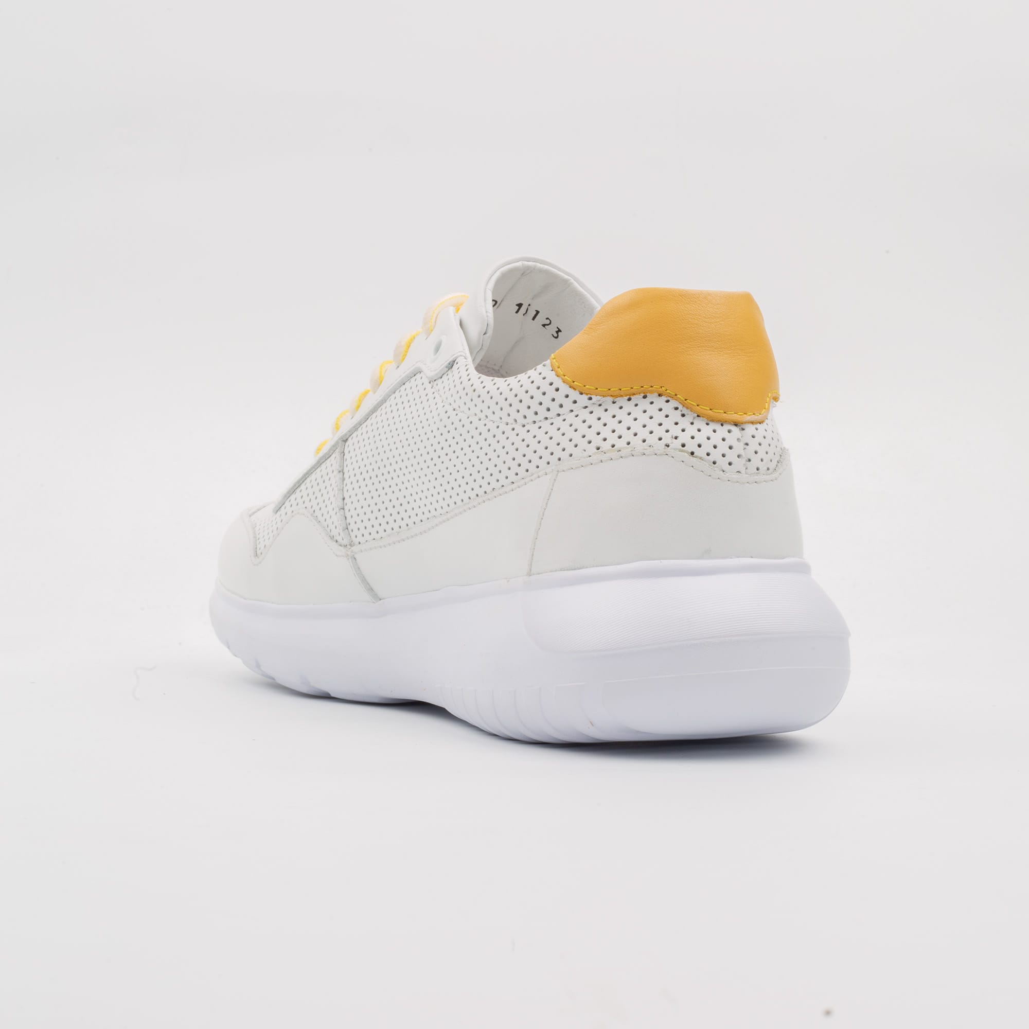 Stylish White Leather Sneaker for Men - Modern Comfort with a Clean Look (M13123) - Image 5
