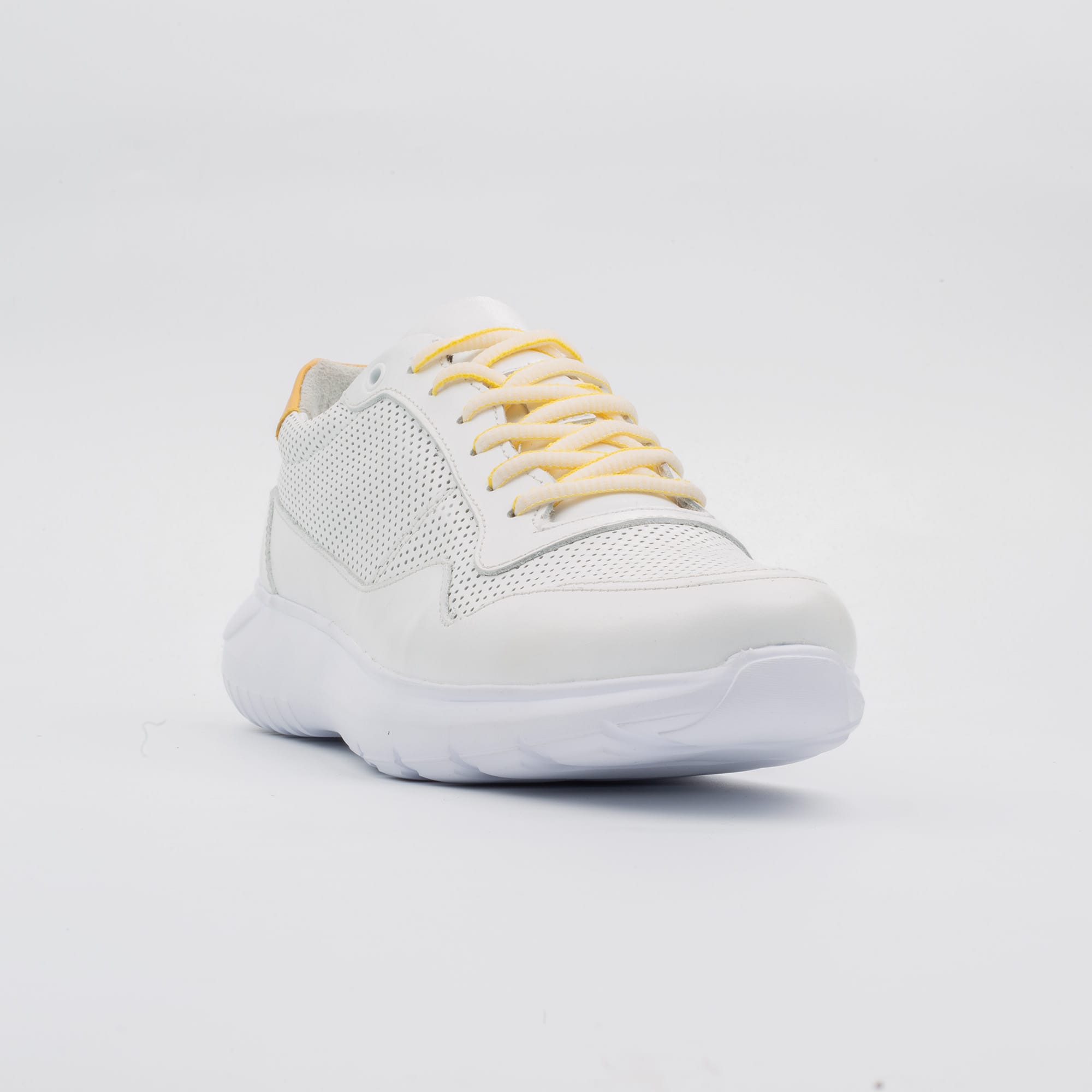 Stylish White Leather Sneaker for Men - Modern Comfort with a Clean Look (M13123) - Image 6