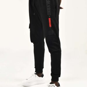 Calvano Men's Black Cargo Jogger Pants Stylish and Functional Urban Streetwear