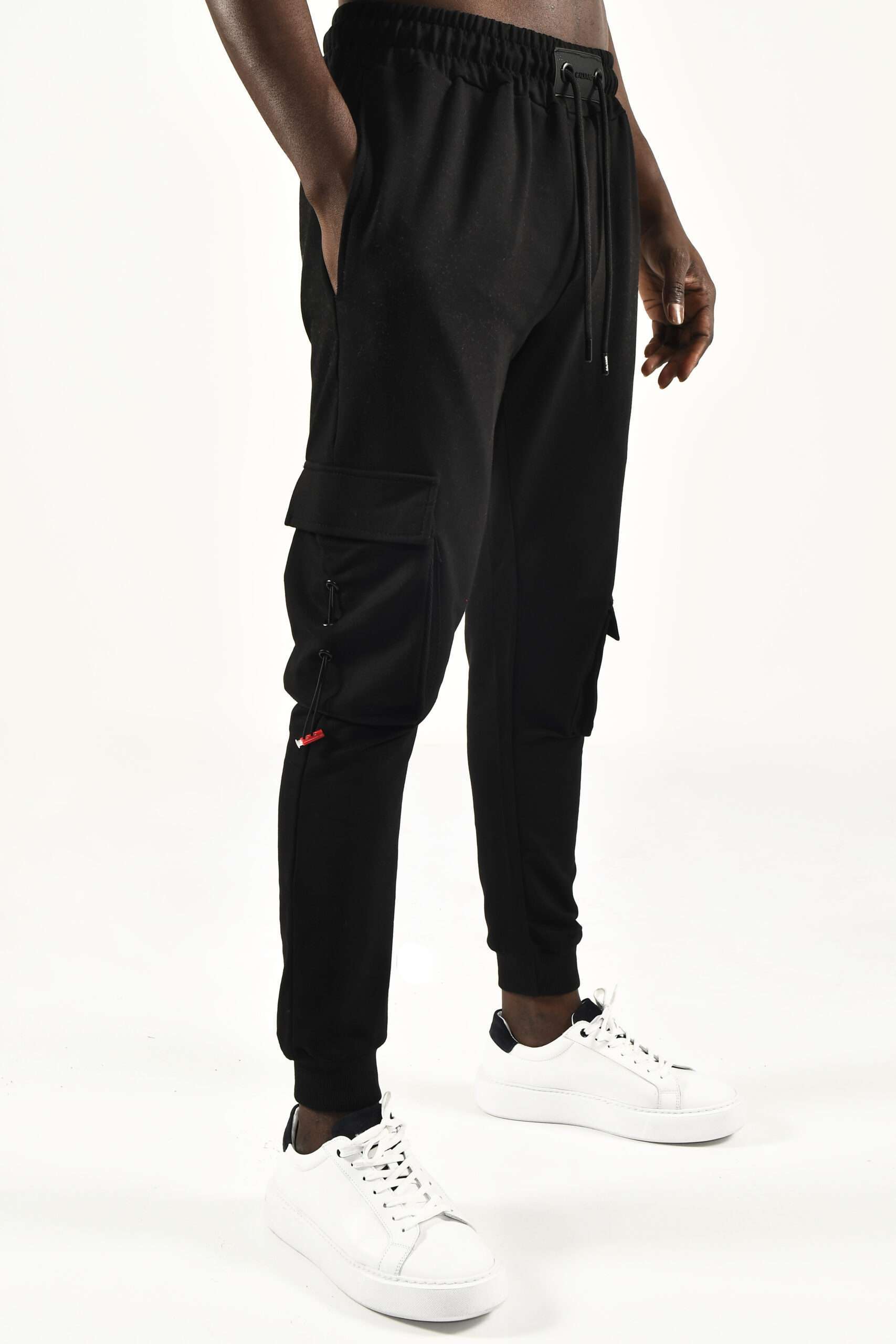 Calvano Men's Black Cargo Jogger Pants Stylish and Functional Urban Streetwear - Image 4