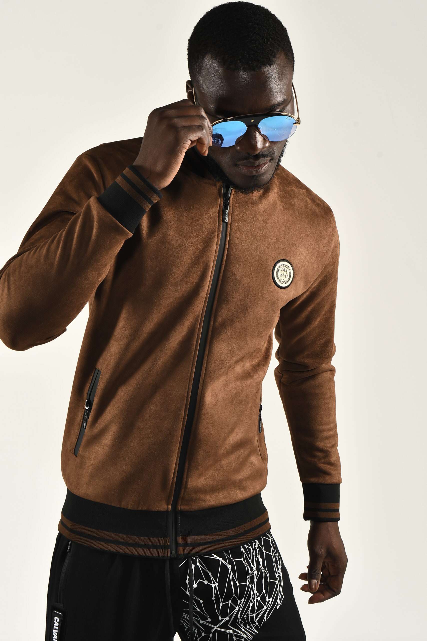 Stay Stylish with a Brown Suede Bomber Jacket for Men - Image 2