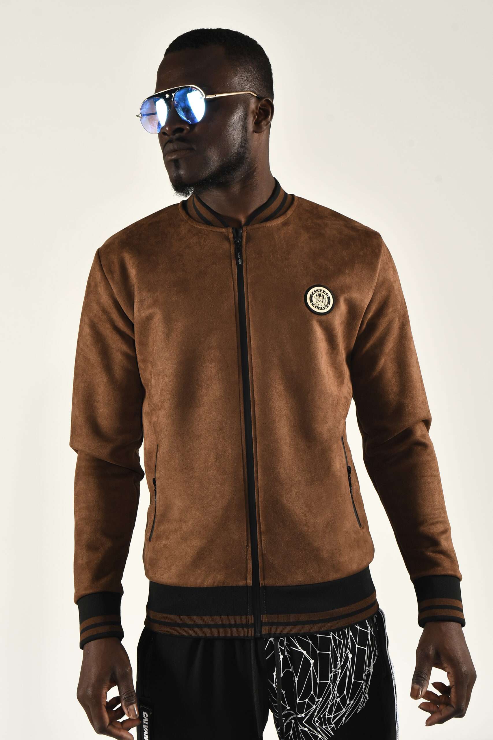 Stay Stylish with a Brown Suede Bomber Jacket for Men