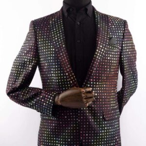Stand Out in Style with a Multi-Color Polka Dot Men's Blazer