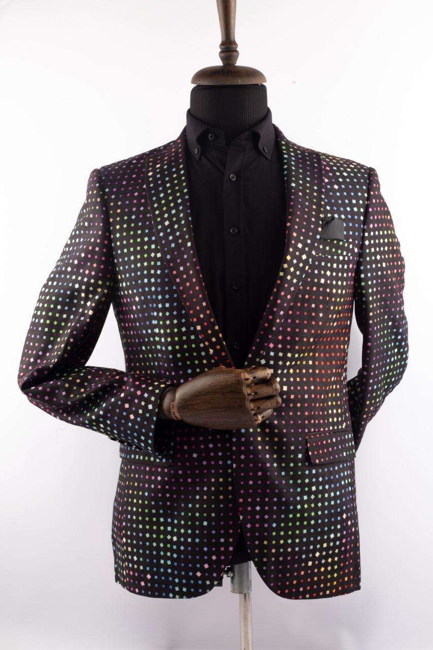 Stand Out in Style with a Multi-Color Polka Dot Men's Blazer
