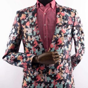 Colorful Bold Patterned Men's Blazer