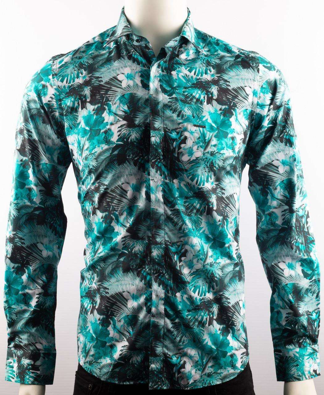 Stand Out in a Stylish Tropical Floral Print Men's Shirt Perfect for Casual and Vacation Wear - Image 2