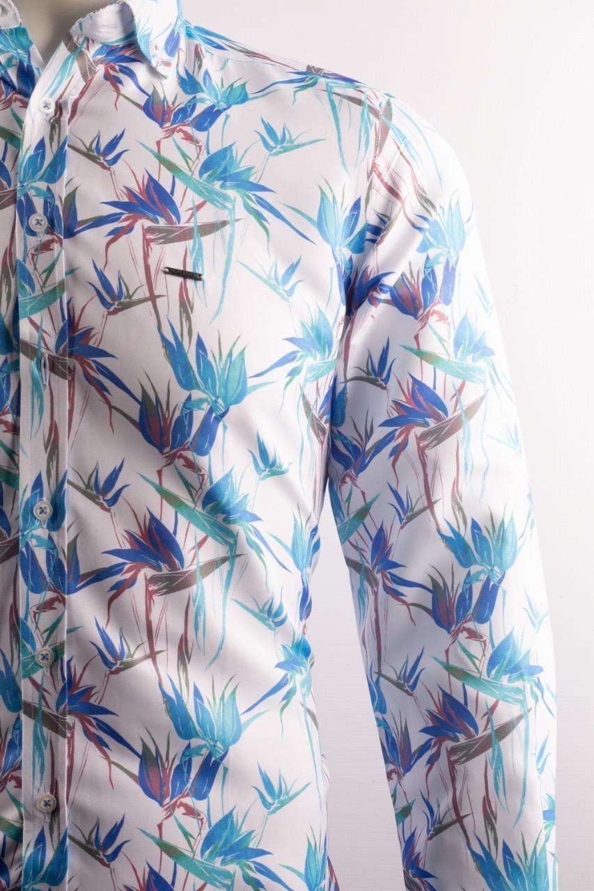 Trendy Men's Floral Print Shirt Perfect for Casual and Formal Occasions - Image 2