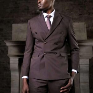 Elegant Brown Double Breasted Suit Modern Style for Formal Occasions