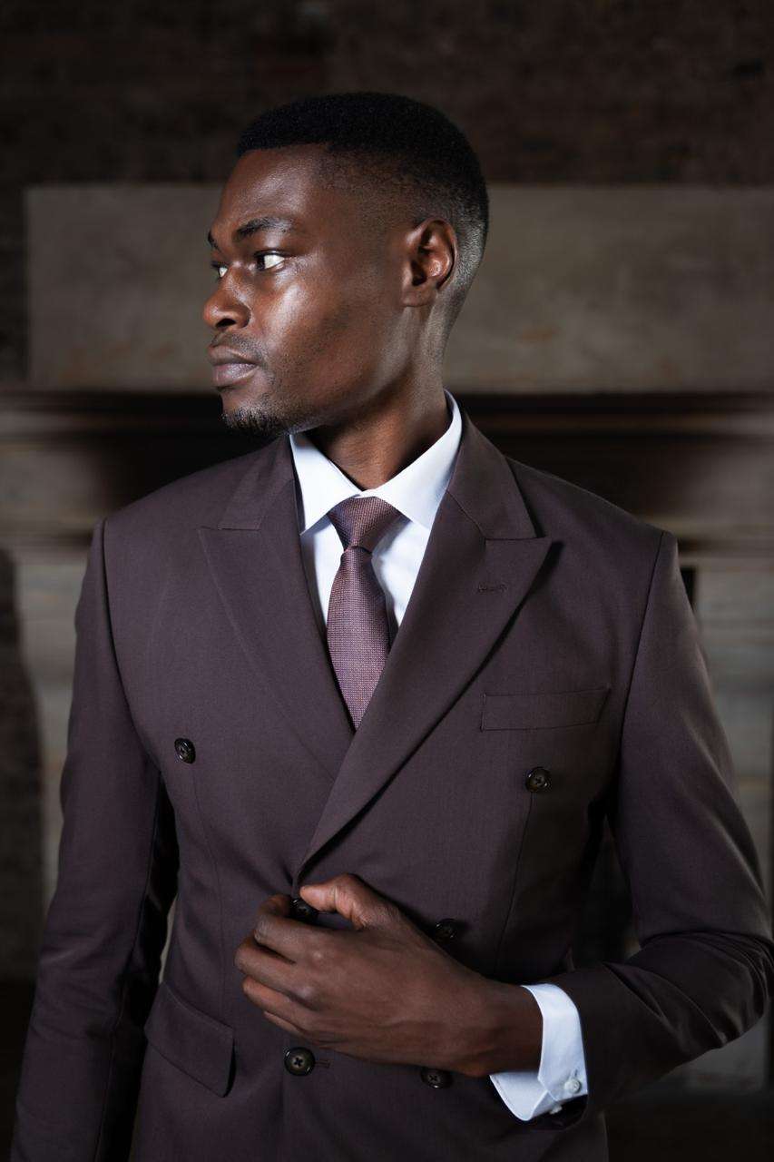 Elegant Brown Double Breasted Suit Modern Style for Formal Occasions - Image 2