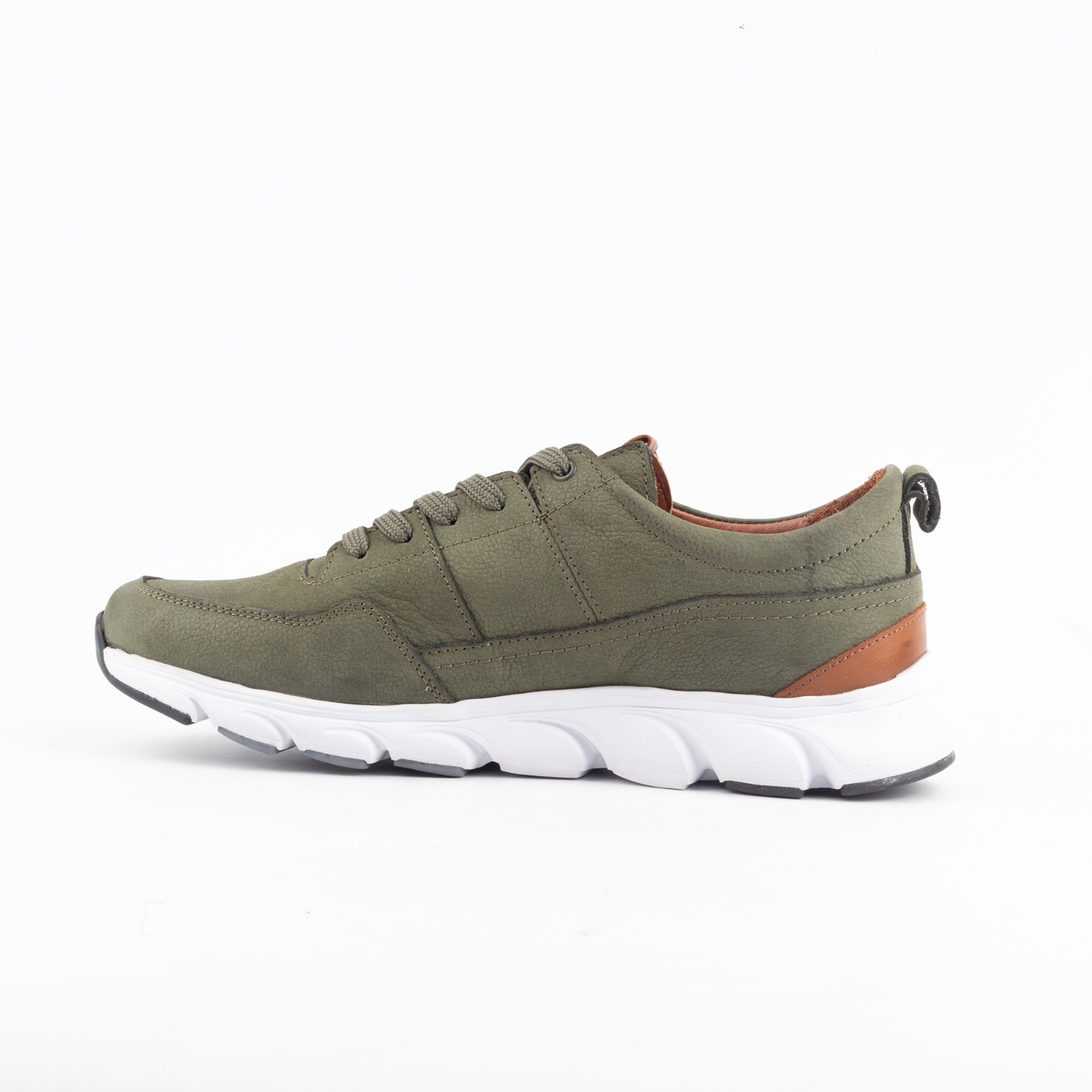 Men’s Olive Green Casual Sneakers Stylish & Comfortable Everyday Footwear (M13232) - Image 4