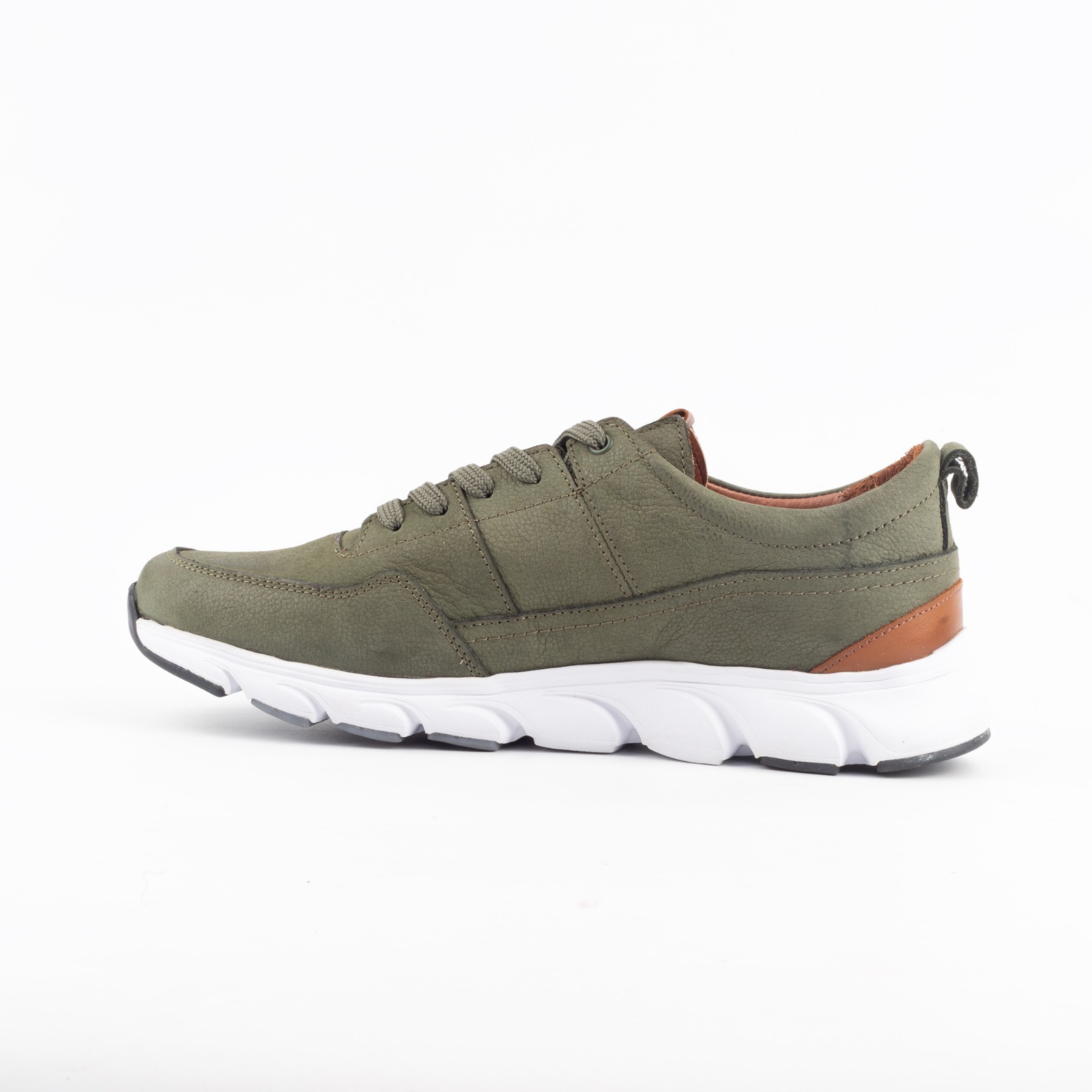 Men’s Olive Green Casual Sneakers Stylish & Comfortable Everyday Footwear (M13232) - Image 3