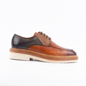 Men’s Two Tone Leather Derby Shoes Stylish & Comfortable Formal Footwear (V96-129)