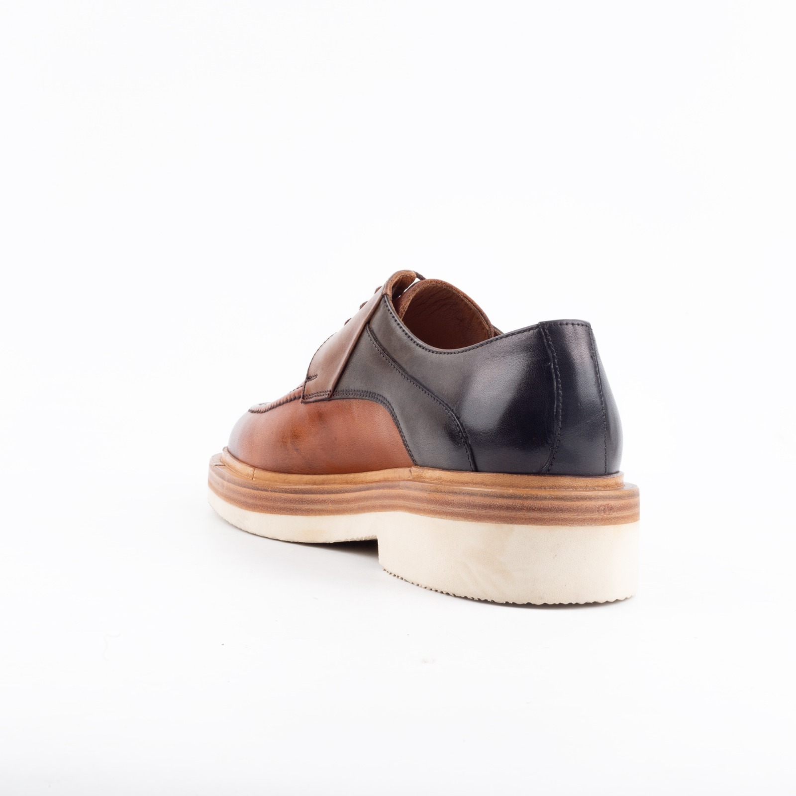 Men’s Two Tone Leather Derby Shoes Stylish & Comfortable Formal Footwear (V96-129) - Image 3
