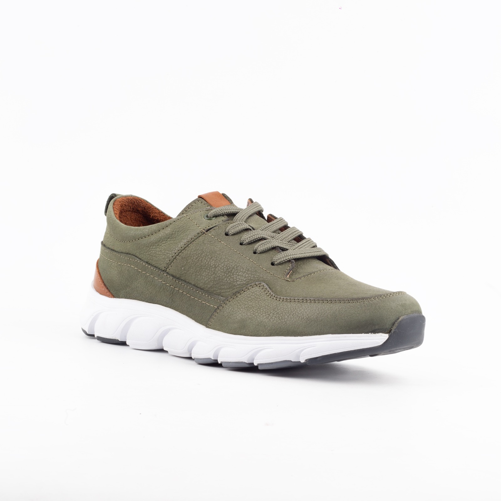 Men’s Olive Green Casual Sneakers Stylish & Comfortable Everyday Footwear (M13232) - Image 2